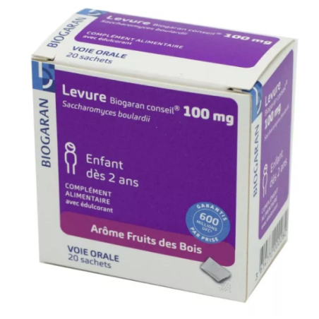 Levure 100 mg - Saccharomyces Boulardii - Biogaran - 20 sachets