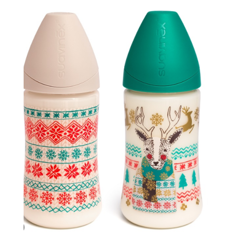 Biberon Col Large - Tétine 3 Vitesses - Suavinex - +0M - 270 ml