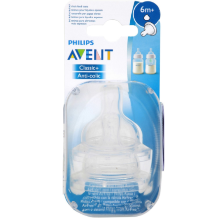 Teat for Thickened Formulas - Avent - +6M - 2 Teats