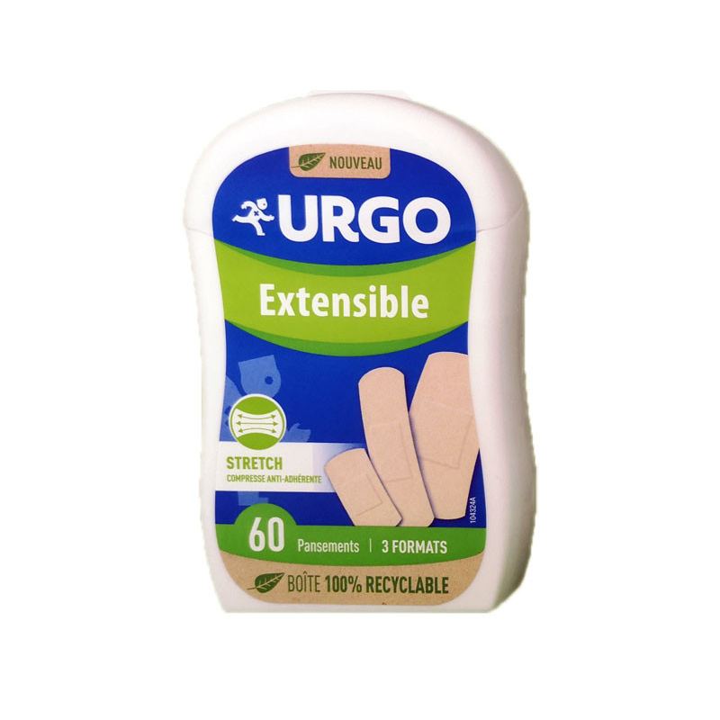 Urgo Extensible Plasters - Non-Adherent - Urgo - 60 Plasters - 3 Sizes