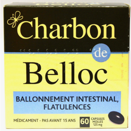 Charbon De Belloc - Charbon Activé 125 mg - 60 Capsules