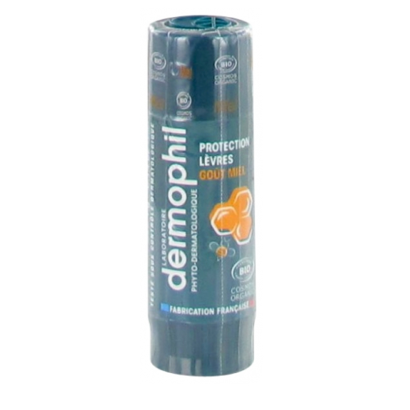 Stick Lèvres - Protection Lèvres - Goût Miel - Dermophil Indien - 4 g