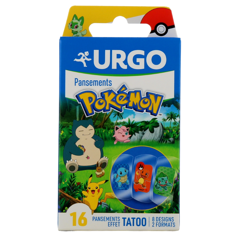 Pansements Pokémon - Urgo - 2 Formats - 16 Pansements