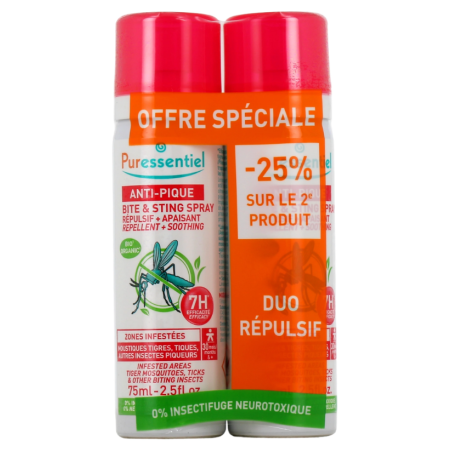 Spray Répulsif - Anti-Pique - Puressentie - 2x75 ml