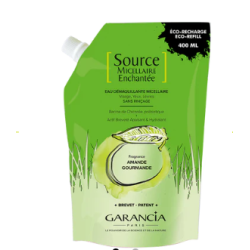 Source Micellaire Enchantée Micellar Makeup Remover Water with Gourmet Almond, Eco-Recharge 400 ml - Garancia