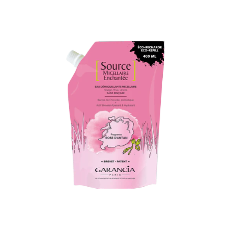 Enchanted  Micellar Cleansing Water with La Rose d'Antan, Eco-Refill 400 ml - Garancia
