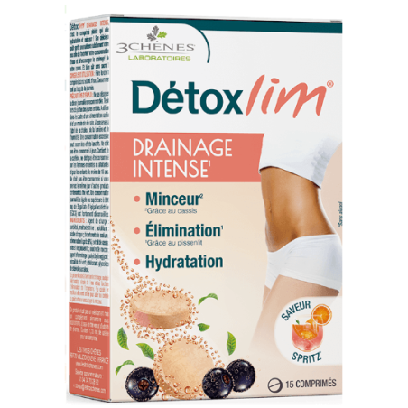 Drainage Intense Detoxlim - Slimming & Elimination - 3Chênes - 15 effervescent tablets