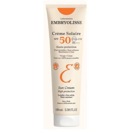 Sun Care Cream - High Protection - SPF 50 - Embryolisse - 100 ml + Complimentary Creamy Milk Concentrate