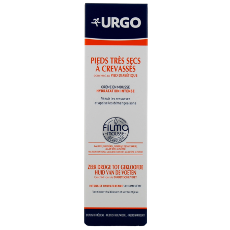 Crème Mousse - Hydratation Intense - Pieds Très Secs A Crevassées - Urgo - 125 ml