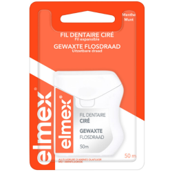 Fil Dentaire Ciré - Arôme Menthe - Elmex - 50m