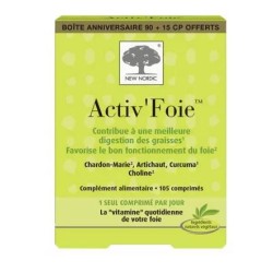 Activ’Foie Digestion of Fats and Liver Support, Box of 90 + 15 tablets