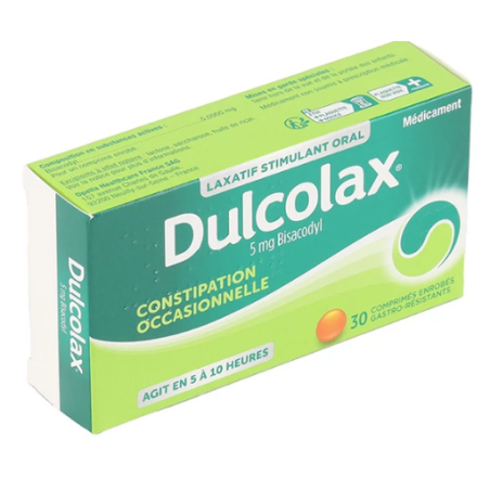 Dulcolax (Bisacodyl 5mg) Tablets – to relieve occasional constipation – Pack of 30