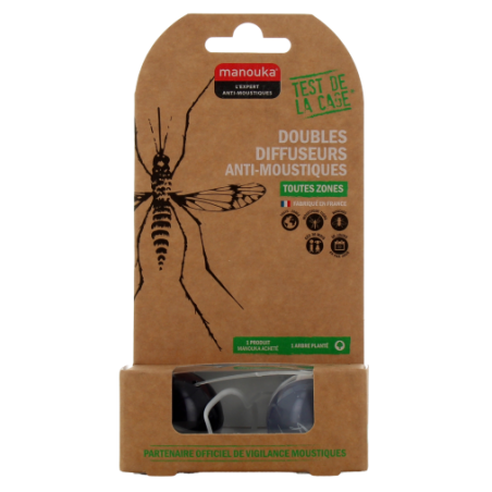 Double Mosquito Diffusers - All Zones - Manouka - 2 Diffusers