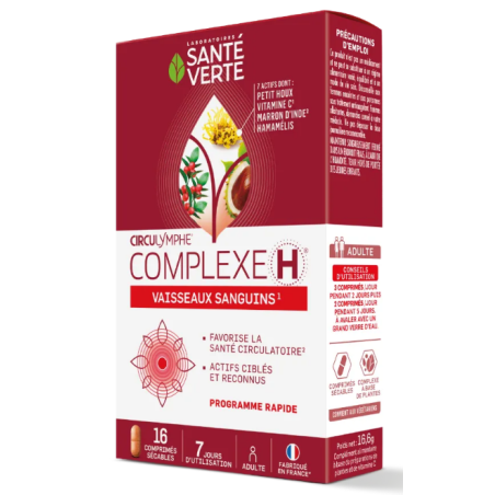 Circulymph - H Complex - Blood Vessels - 16 tablets - Green Health