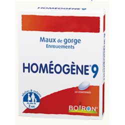Homéogène 9 - Maux de gorge & Enrouements - Boiron - 60 Comprimés - Boiron