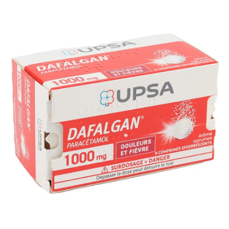 Dafalgan 1 g - Paracétamol Douleurs et Fièvre - 8 comprimés effervescents