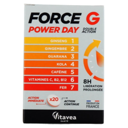 Force G - Power Day - Double Action - Nutrisanté - 20 Tablets