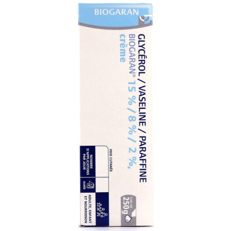 Glycerol Vaseline Paraffin - 15% / 8% / 2% - Skin Dryness - Biogaran - 250g
