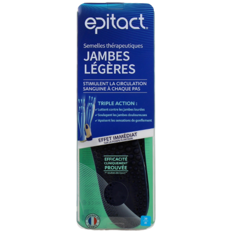 Semelles Thérapeutiques - Jambes légères - Circulation - Epitact - 39/41