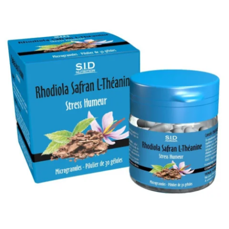 Stress Humeur - Rhodiola Safran L-Théanine - S.I.D. Nutrition - 30 gélules