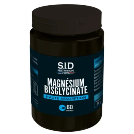 Magnésium Bisglycinate - Haute Absoption - S.I.D. Nutrition - 60 gélules