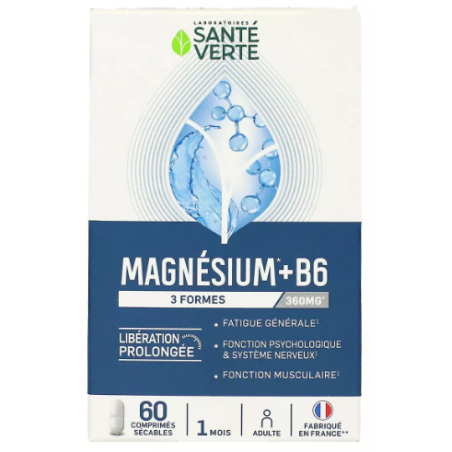 Magnesium + B6 - Fatigue - Santé Verte - 60 tablets
