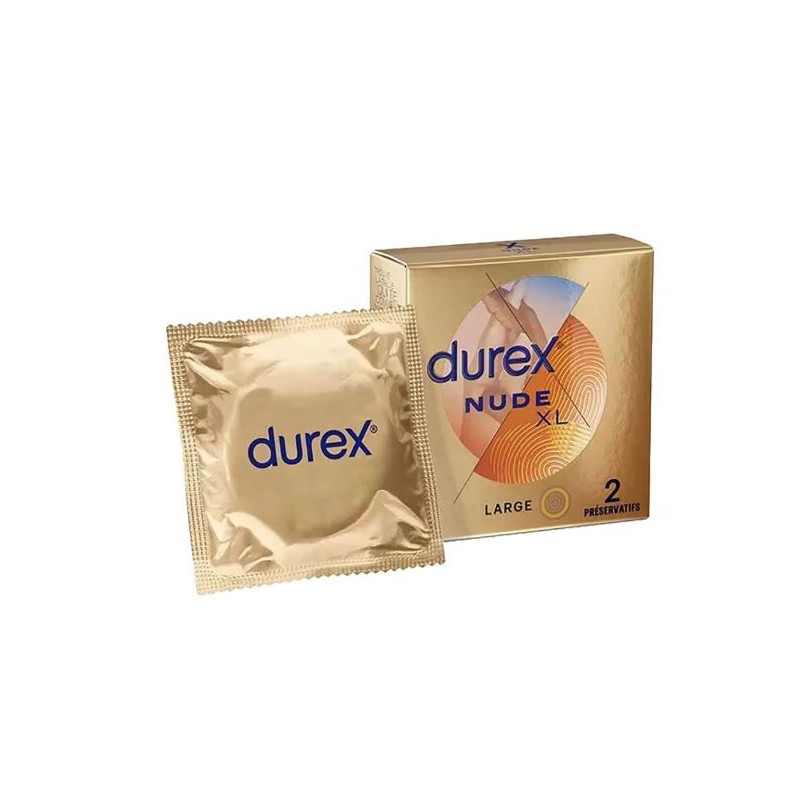 Nude Condom - Skin to Skin Sensation - Durex - 2 XL Condoms Durex