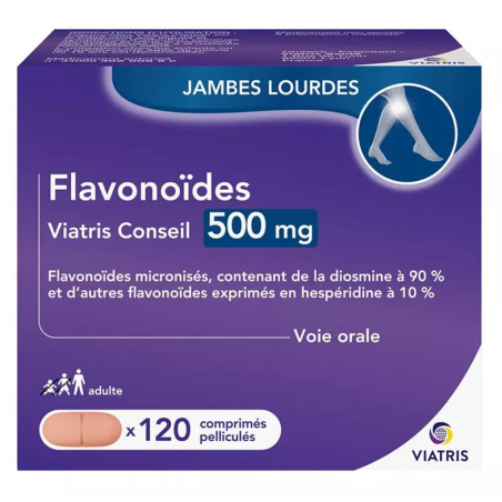 Purified Flavonoic - 500 mg - Viatris - 120 tablets