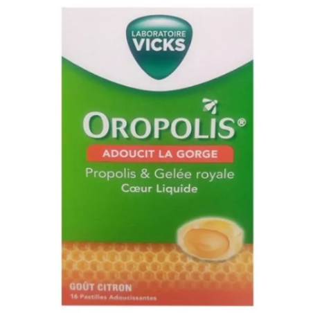 Oropolis Coeur Liquide - Propolis & Royal Jelly - Vicks - 16 Lozenges