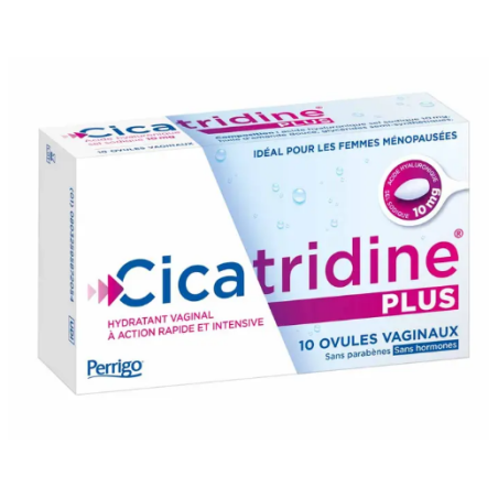  Cicatridine Plus - Hydratant Vaginal - 10 Ovules - Cicatridine