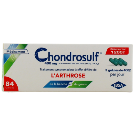 Chondrosulf 400mg - Symptomatic Treatment of Arthritis - 84 Capsules Peters Surgical