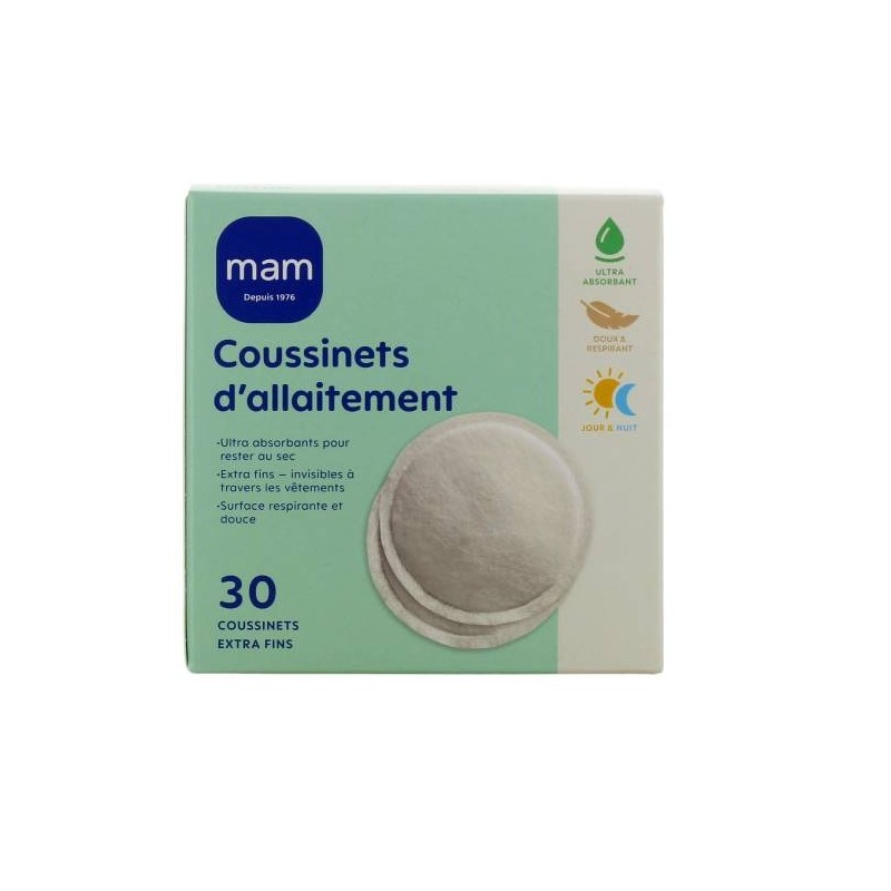 Nursing Pads - Super Absorbent - MAM - 30 Pads - Mam