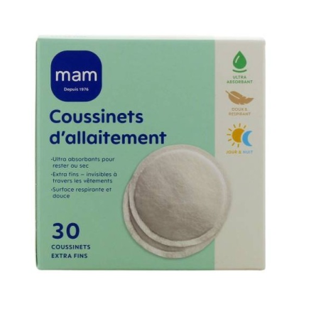 Nursing Pads - Super Absorbent - MAM - 30 Pads - Mam