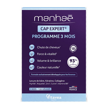 Cap Expert - Hair Loss - Vitality - Volume - Manhaé - 120 Capsules