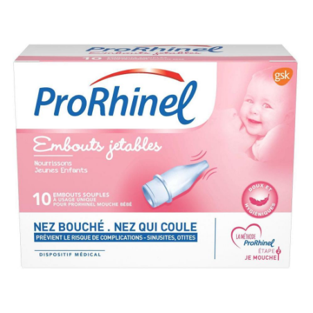 Prorhinel 10 Embouts Jetables Souples Pour Prorhinel Mouche Bébé