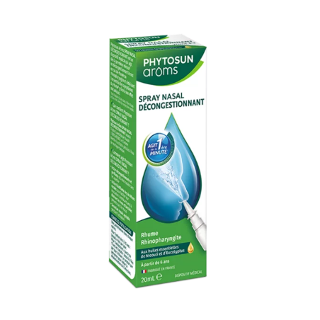 Decongestant Nasal Spray with Essential Oils - Phytosun Aroms - 20ml spray