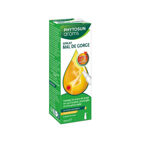 Sore Throat Spray - Honey Lemon - Phytosun Arôms - 20 ml