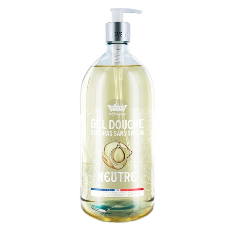 Les Petits Bains de Provence - Savon liquide de Marseille - Neutre - Mains et Corps - 1 L