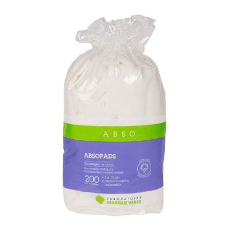 Rectangles De Coton 100% Biologique - Marque Verte - Paquet de 200