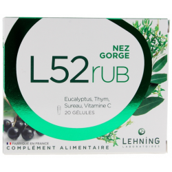 L52 Rub - Nose and Throat - Lehning - 20 Capsules
