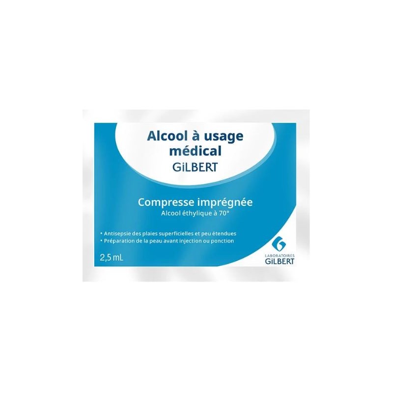 Single Use Alcohol Swabs - Antiseptic Solution - Gilbert - 12 swabs