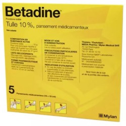 Betadine 10% - 10x10 - Viatris - 5 Dressings
