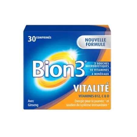 Bion3 - Vitality - With Ginseng - 30 Tablets