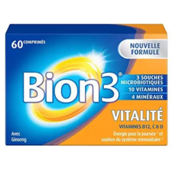 Bion3 - Vitality - With Ginseng - 60 Tablets Bion