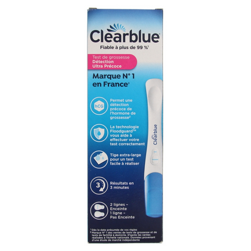 Test de Grossesse Clearblue - Détection Ultra Précoce -  6 Jours Avant - 1 Test