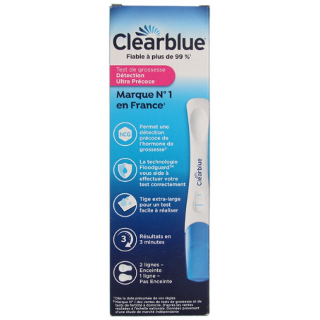 Test de Grossesse Clearblue - Détection Ultra Précoce -  6 Jours Avant - 1 Test
