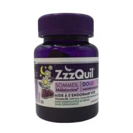 Zzzquil Doux - Sommeil - Mélatonine - 30 gommes