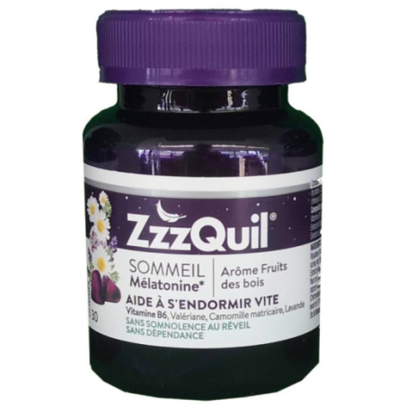 ZzzQuil Sommeil - Mélatonine - 30 Gommes