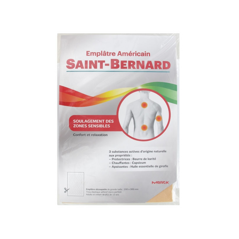 Emplâtre Américain -  Saint-Bernard - Tissu élastique - 1 Emplatre