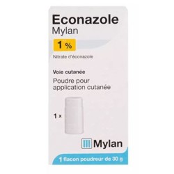 Econazole - Poudre talc - Traitement Mycose - Mylan - 30g